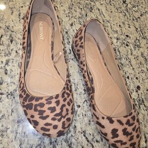 Lane Bryant Tan Leopard Flats